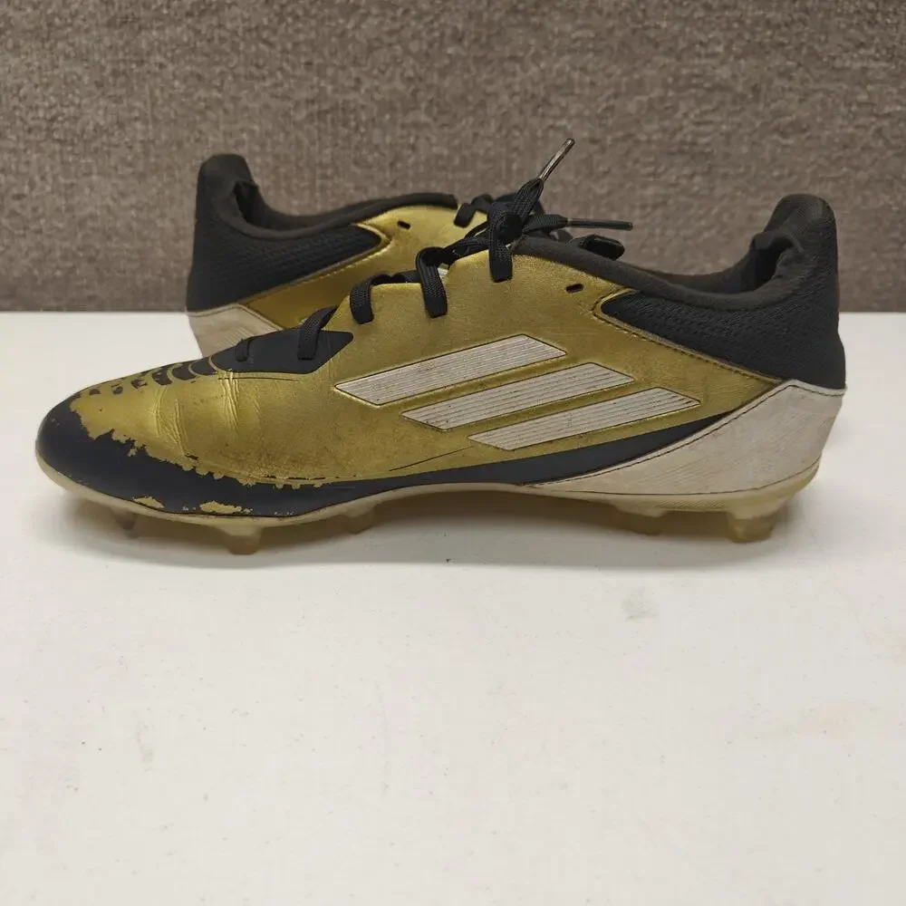 Adidas Messi F50 League FG/MG ME Mens Size 8 Soccer Cleats Black Gold